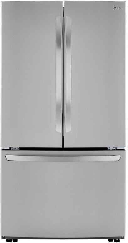 LG - 29 cu. ft. 3-Door French Door Refrigerator in Stainless Steel with Door Cooling+ and Internal Ice Dispenser - LRFCS29D6S