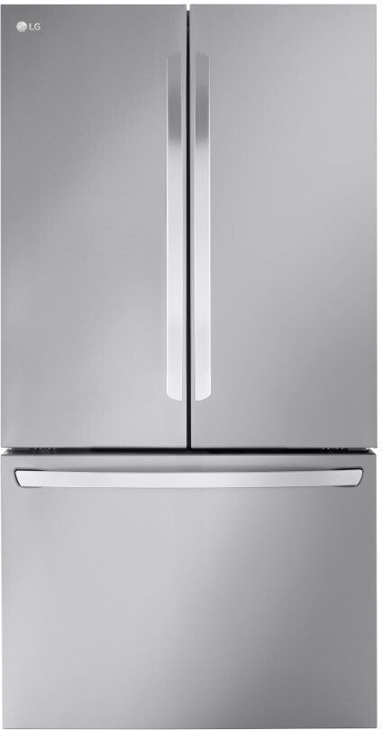 LG - 27 cu. ft. Smart Counter Depth MAX French Door Refrigerator with Internal Water Dispenser in PrintProof Stainless Steel - LRFLC2706S