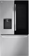 LG - 26 cu. ft. Smart InstaView Counter Depth MAX French Door Refrigerator in PrintProof Stainless Steel - LRFOC2606S