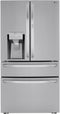 LG - 36 Inch 4 Door Smart French Door Refrigerator with 29.5 Cu. Ft. Capacity - LRMDS3006S