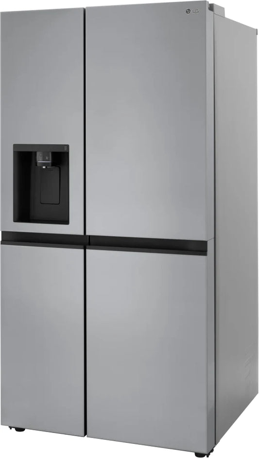 LG - 23 cu. ft. Side by Side Refrigerator with External Ice andWater Dispenser in PrintProof Stainless Steel, Counter Depth - LRSXC2306S