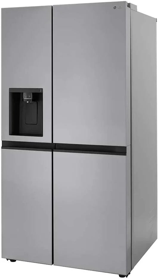 LG - 27 cu. ft. Side by Side Refrigerator w/ Door Cooling and Ice and Water Dispenser in PrintProof Stainless Steel - LRSXS2706S