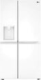LG - 27 cu. ft. Side by Side Refrigerator w/ Pocket Handles,Door Cooling, External Ice and Water Dispenser in Smooth White - LRSXS2706W