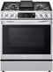 LG - 6.3 cu. ft. Slide-in Gas Range with EasyClean, Instaview and Air Fry in Printproof Stainless Steel - LSGL6335F