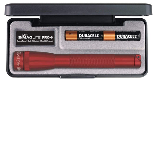 Maglite Lights : Handheld Lights Maglite AA Mini LED Pro+ AA Red Flashlight Presentation Box