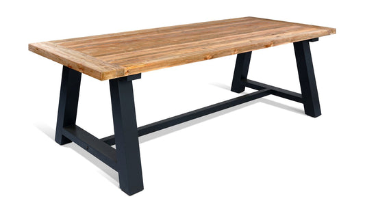 Harmonia Living - Mill 6 Seat Reclaimed Teak Outdoor Dining Table | MILL-AL-78RCDT