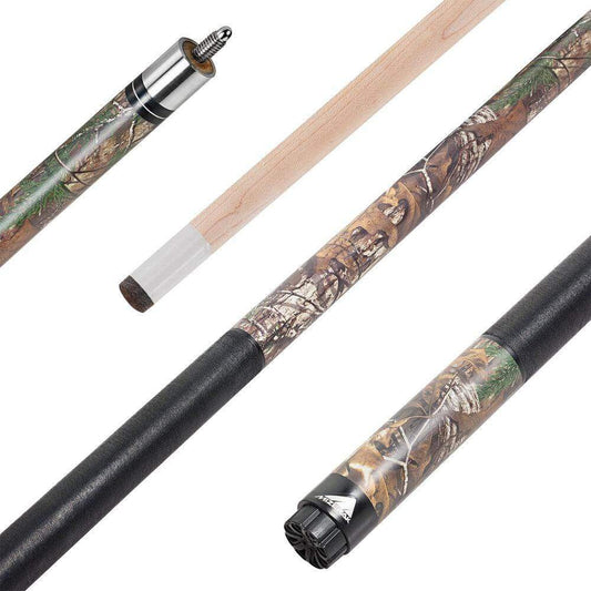 Mizerak Billiards MIZERAK - 58" Two-Piece Realtree® Camouflage Deluxe Maple Billiard / Pool Cue with Irish Linen Grip - P1886