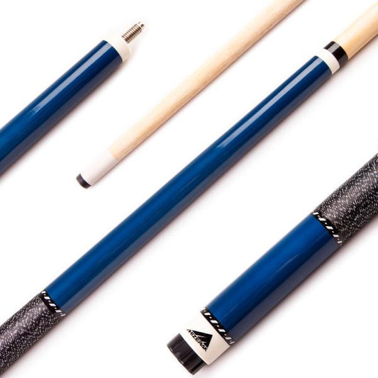 Mizerak Pool Cue 57” Two-Piece Hardwood Cue (Blue)