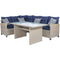 Mod Furniture Outdoor Sectional Mod Furniture - Amelia 3pc Set: Sectional Deep Seating Set with Chow Table