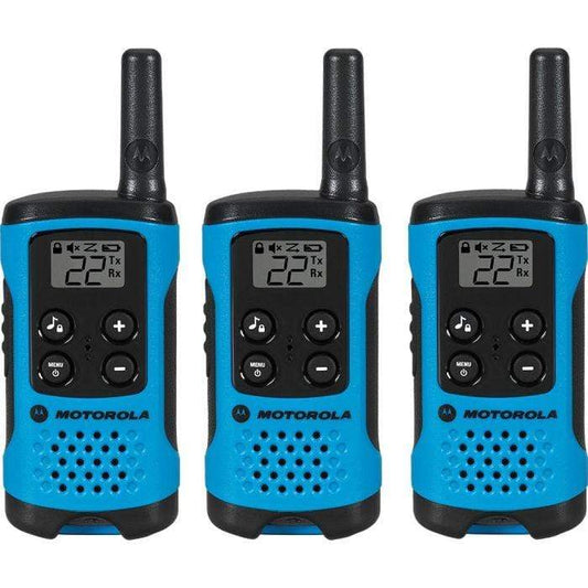 MOTOROLA SOLUTIONS Instruments & Electronics > Two-Way Radios TALKABOUT T100TP TRIPLE PACK MOTOROLA SOLUTIONS - TALKABOUT T100 TWIN PACK