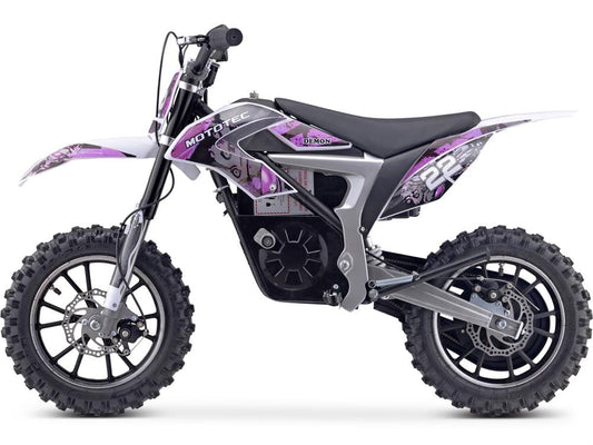 MotoTec MotoTec - MotoTec 36v 500w Demon Electric Dirt Bike Lithium Purple | MT-Dirt-Lithium_Purple
