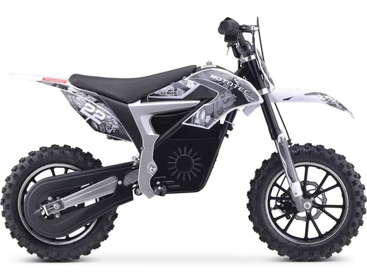 MotoTec MotoTec - MotoTec 36v 500w Demon Electric Dirt Bike Lithium White | MT-Dirt-Lithium_White