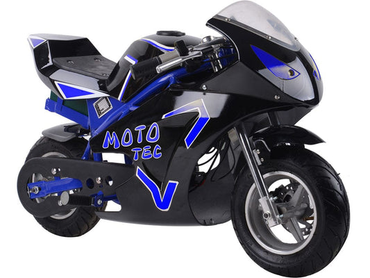 MotoTec MotoTec - MotoTec 36v 500w Electric Pocket Bike GT Blue | MT-Elec-GT_Blue