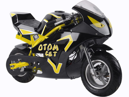 MotoTec MotoTec - MotoTec 36v 500w Electric Pocket Bike GT Yellow | MT-Elec-GT_Yellow