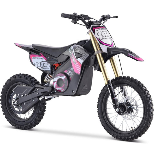 MotoTec MotoTec - MotoTec 48v Pro Electric Dirt Bike 1500w Lithium Pink | MT-Dirt-Pro-1500_Pink