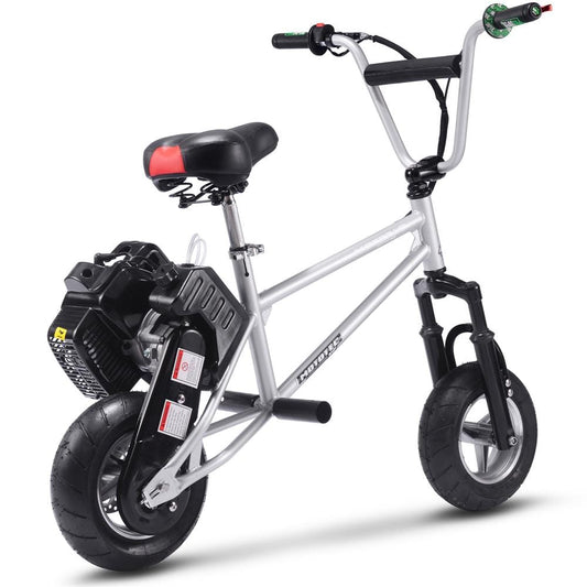 MotoTec MotoTec - MotoTec 49cc Gas Mini Bike V2 Silver | MT-Mini-Bike-V2_Silver
