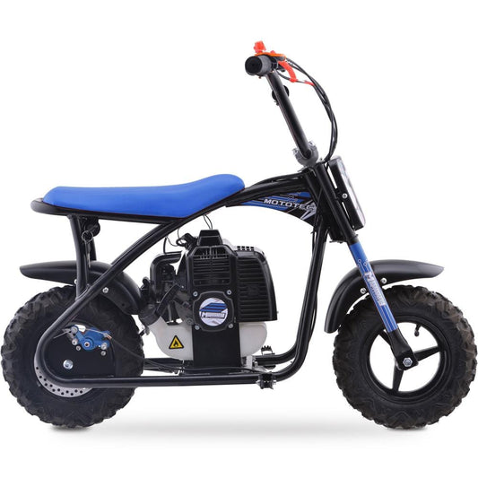 MotoTec MotoTec - MotoTec Bandit 52cc 2-Stroke Kids Gas Mini Bike Blue | MT-MB-52cc-Bandit_Blue