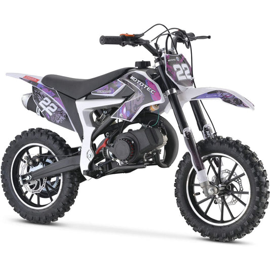 MotoTec MotoTec - MotoTec Demon 50cc 2-Stroke Kids Gas Dirt Bike Purple | MT-DB-50cc-Demon_Purple