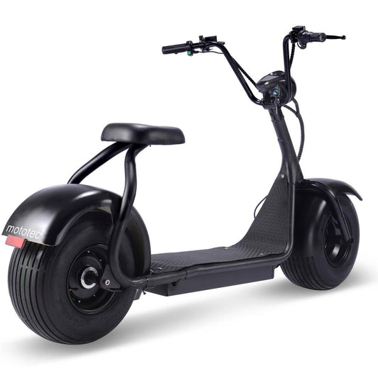 MotoTec MotoTec - MotoTec Fat Tire 60v 18ah 2000w Lithium Electric Scooter Black | MT-FatTire-2000_Black