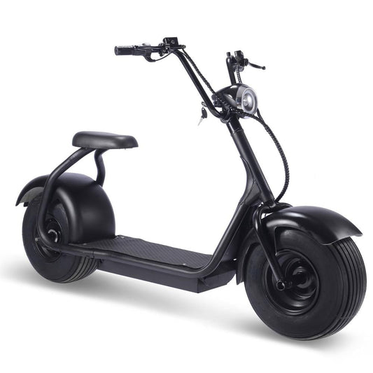 MotoTec MotoTec - MotoTec Fat Tire 60v 18ah 2000w Lithium Electric Scooter Black | MT-FatTire-2000_Black