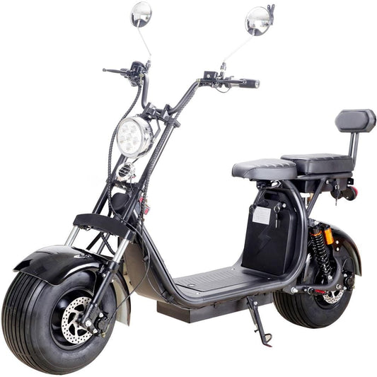 MotoTec MotoTec - MotoTec Knockout 60v 2000w Lithium Electric Scooter Black | MT-Knockout-2000_Black