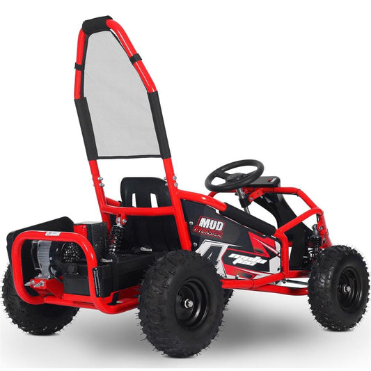 MotoTec MotoTec - MotoTec Mud Monster Kids Electric 48v 1000w Go Kart Full Suspension Red | MT-GK-Mud-1000w_Red
