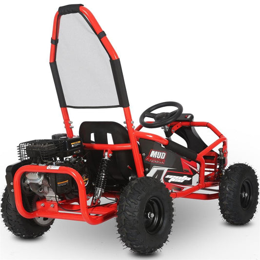 MotoTec MotoTec - MotoTec Mud Monster Kids Gas Powered 98cc Go Kart Full Suspension Red | MT-GK-Mud-98cc_Red