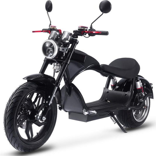 MotoTec MotoTec - MotoTec Raven 60v 30ah 2500w Lithium Electric Scooter Black | MT-Raven-60v-2500w_Black