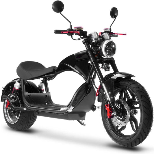 MotoTec MotoTec - MotoTec Raven 60v 30ah 2500w Lithium Electric Scooter Black | MT-Raven-60v-2500w_Black