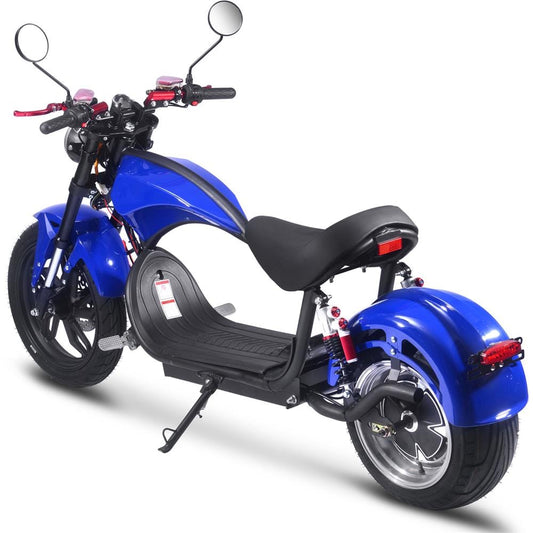 MotoTec MotoTec - MotoTec Raven 60v 30ah 2500w Lithium Electric Scooter Blue | MT-Raven-60v-2500w_Blue