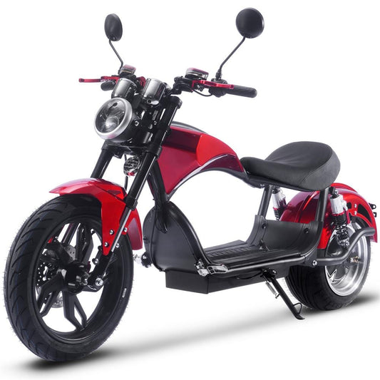 MotoTec MotoTec - MotoTec Raven 60v 30ah 2500w Lithium Electric Scooter Red | MT-Raven-60v-2500w_Red