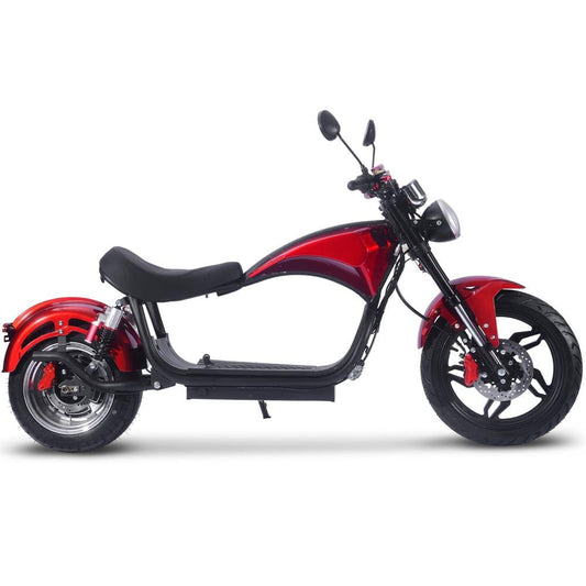 MotoTec MotoTec - MotoTec Raven 60v 30ah 2500w Lithium Electric Scooter Red | MT-Raven-60v-2500w_Red