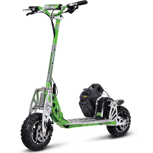 MotoTec MotoTec - MotoTec/UberScoot 70x 2-Speed Gas Scooter Green | Evo-70x_Green