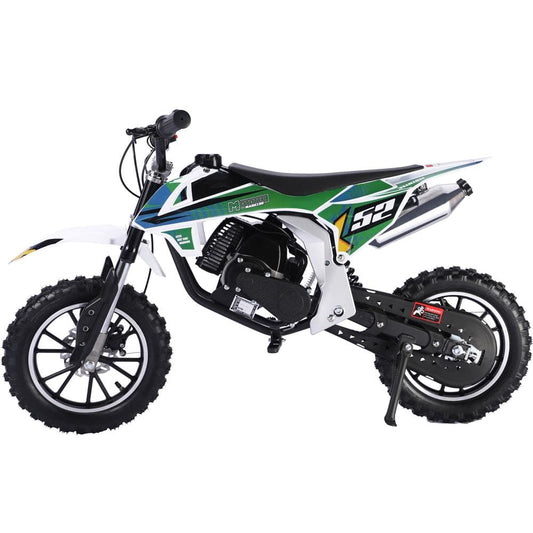 MotoTec MotoTec - MotoTec Warrior 52cc 2-Stroke Kids Gas Dirt Bike Green | MT-DB-52cc-Warrior_Green