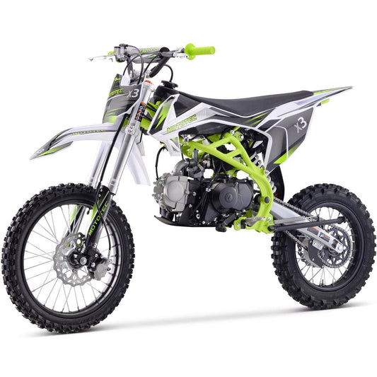 MotoTec MotoTec - MotoTec X3 125cc 4-Stroke Gas Dirt Bike Green | MT-DB-X3-125cc_Green