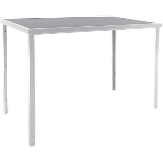 Hanover - Outdoor Dining Set With Naples Aluminum Glass Bar Table - White/Grey - NAPDNBRTBL-WG