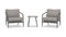 Harmonia Living - Olio 3 Piece Club Chair Set - Slate/Pebble Gray | OLIO-SL-PG-SET104