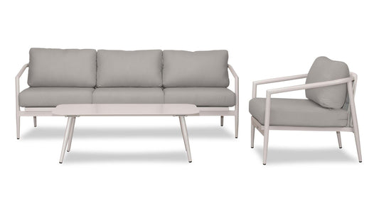 Harmonia Living - Olio 3 Piece Sofa Set - Urban Stone/Carrera | OLIO-US-CAR-SET130