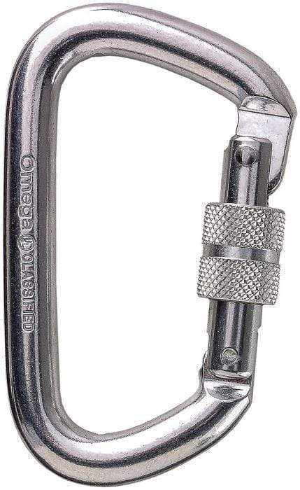 OMEGA PACIFIC Work & Rescue > Omega Carabiners SG BRIGHT NFPA OMEGA 1/2" MODIFIED "D" ALUMINUM