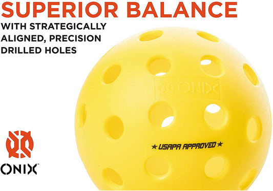 ONIX Pickleball Fuse G2 Outdoor Yellow 3-Pack