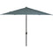 Outdoor Dining Set Hanover MCLRUMB11-BLU Montclair 132 Inch 11-Feet Market Outdoor Umbrella - Ocean Blue and Brown