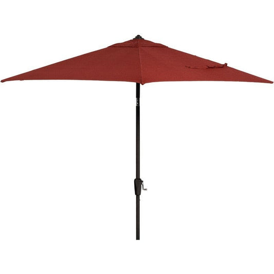 Outdoor Dining Set Hanover MCLRUMB9-CHL Montclair 108 Inch 9-Feet Market Outdoor Umbrella - Chili Red/Brown