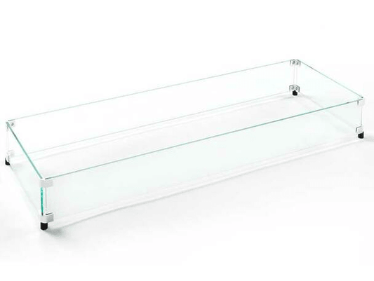 Outdoor Greatroom Fire Pit Table Accessories 12" x 42" Glass Guard (GLASS GUARD-1242)