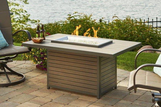 Outdoor Greatroom Fire Pits Brooks Rectangular Gas Fire Pit Table