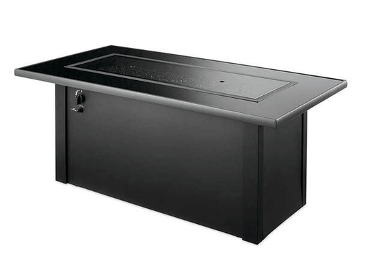 Outdoor Greatroom Fire Pits Monte Carlo Crystal Fire Pit Table with Black Glass Top (MCR-1242-BLK-K)