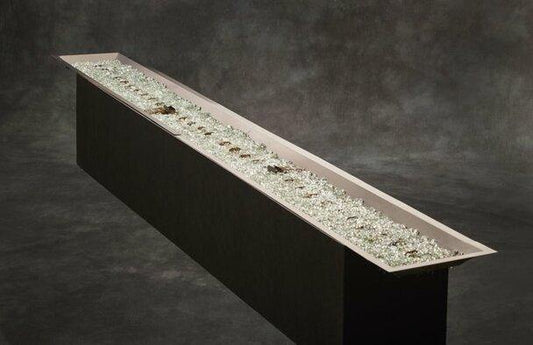 Outdoor Greatroom Linear Crystal Fire Burners 12" X 84" Linear Stainless Steel Gas Burner (CFP1284)