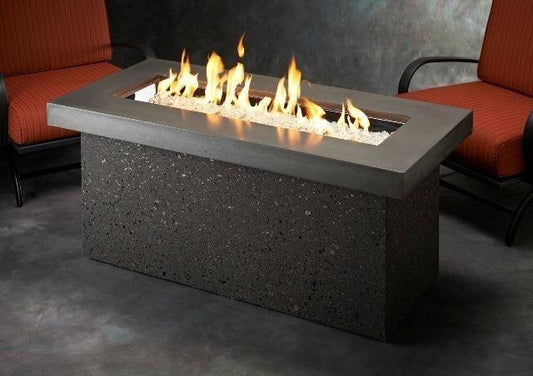 Outdoor Greatroom Linear Fire Pit Tables Grey Key Largo Linear Gas Fire Pit Table