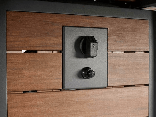 Outdoor Greatroom Linear Fire Pit Tables Kenwood Linear Fire Dining Set - 2 lounge chairs, 1 bench, 2 stools (KW-1242-K)