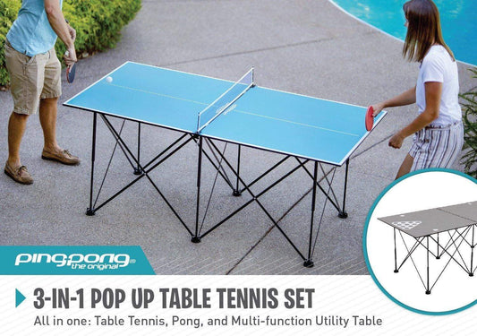 PING PONG Table Tennis PING PONG - 6' Pop Up Table Tennis - T8466W