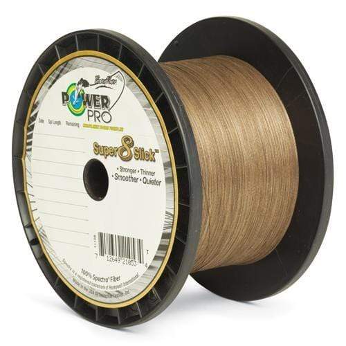 Power Pro Fishing : Line, Braided Power Pro Super 8 Slick Braid 80lb 1500 yards Timber Brown